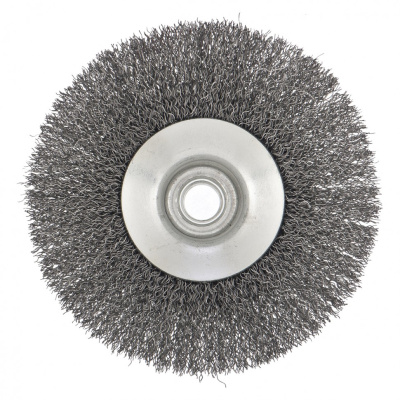 Щетка для УШМ, 125 мм, М14, "тарелка", витая проволока Сибртех по ценам производителя в Казани с доставкой по всей России