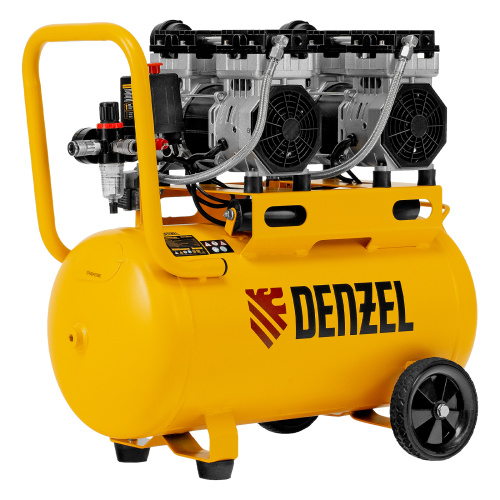 Компрессор безмасляный, малошумный DLS 1500/50, 1500 ВТ, 2x750, 50 л, 260 л/мин Denzel купить в Москве с доставкой по всей России | ProtosMarket.ru