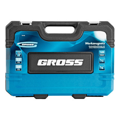 Набор инструментов, 1/4", 1/2", CrV, 120 зубьев, 109 предметов Gross купить в Москве с доставкой по всей России | ProtosMarket.ru