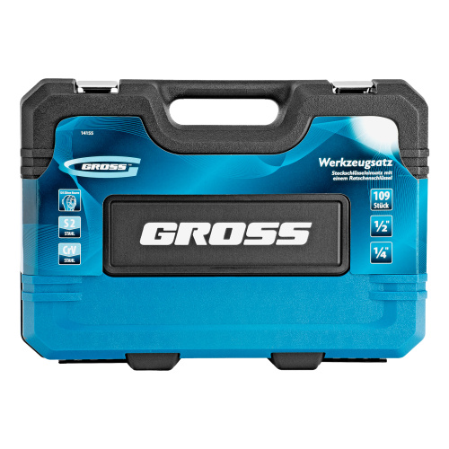 Набор инструментов, 1/4", 1/2", CrV, 120 зубьев, 109 предметов Gross купить в Москве с доставкой по всей России | ProtosMarket.ru