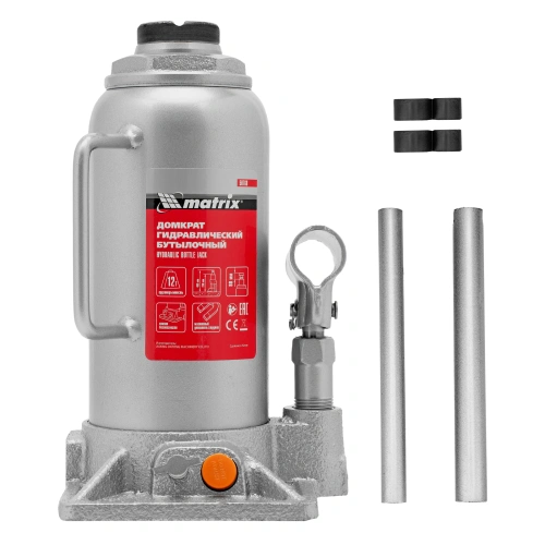 Домкрат гидравлический бутылочный, 12 т, h подъема 230-465 мм Matrix по ценам производителя в Казани с доставкой по всей России