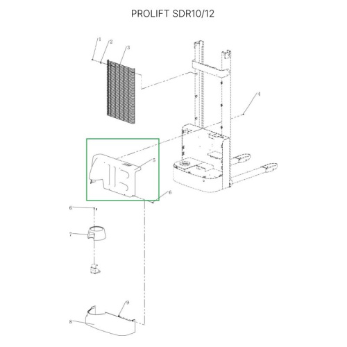Кожух моторного отсека верхний для штабелеров SDR1-1,2 т, SDR1635 по ценам производителя в Казани с доставкой по всей России