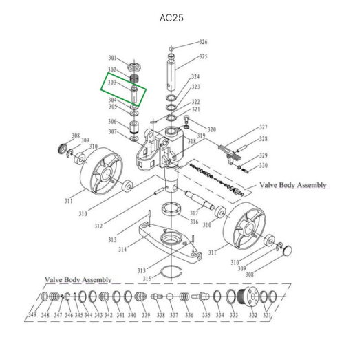 Шток нагнетательный для гидравлических тележек DF25 по ценам производителя в Казани с доставкой по всей России
