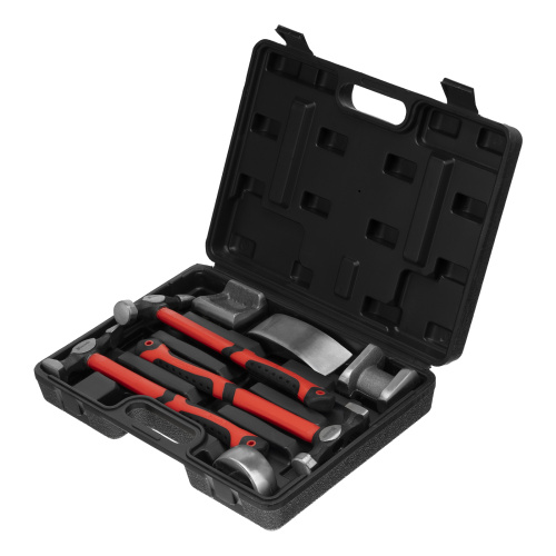 Набор рихтовочный, 3 молотка с фибергласовыми ручками, 4 наковальни, пластиковый бокс Matrix купить в Москве с доставкой по всей России | ProtosMarket.ru