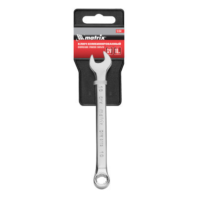 Ключ комбинированный, 10 мм, CrV, полированный хром Matrix купить в Москве с доставкой по всей России | ProtosMarket.ru
