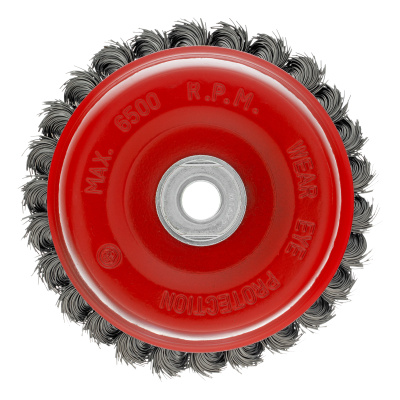 Щетка для УШМ, 125 мм, М14, "чашка", крученая проволока 0.5 мм Matrix по ценам производителя в Казани с доставкой по всей России