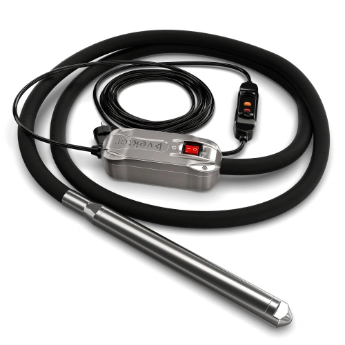 Высокочастотный глубинный вибратор со встроенным преобразователем 5 м Vektor EL 50 по ценам производителя в Казани с доставкой по всей России