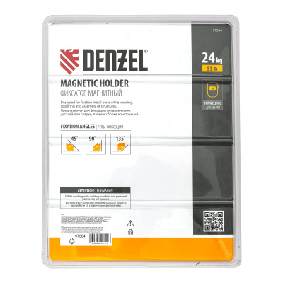 Фиксатор магнитный отключаемый для сварочных работ усилие 55 LB, 45х90х135 град. Denzel купить в Москве с доставкой по всей России | ProtosMarket.ru