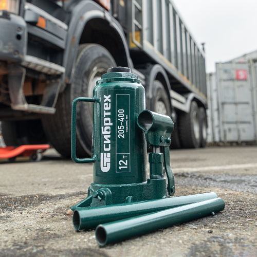 Домкрат гидравлический бутылочный, 12 т, 205-400 мм Сибртех купить в Москве с доставкой по всей России | ProtosMarket.ru