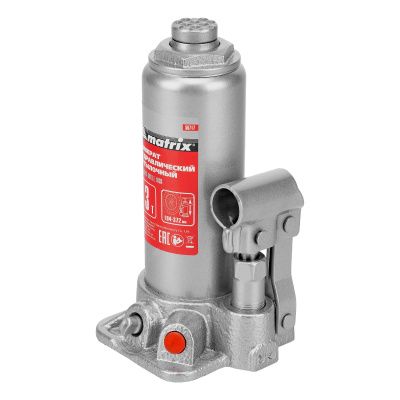 Домкрат гидравлический бутылочный, 3 т, высота подъема 194-372 мм Matrix купить в Москве с доставкой по всей России | ProtosMarket.ru
