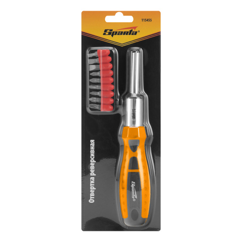 Отвертка реверсивная, набор бит, 10 шт, CrV Sparta купить в Москве с доставкой по всей России | ProtosMarket.ru