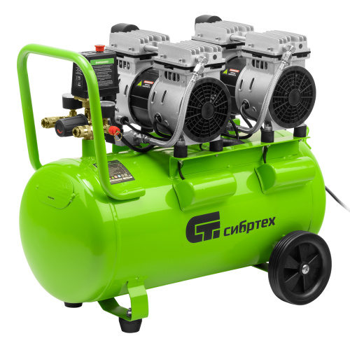 Компрессор безмаслянный малошумный МБ 2000/50, 2000 Вт, 50л, 300 л/мин Сибртех по ценам производителя в Казани с доставкой по всей России