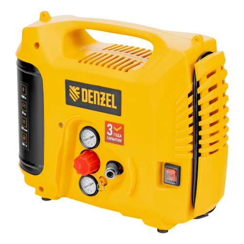 Компрессор воздушный DL1300, 10 бар, 1,3 кВт 180 л/мин 5 л, с набором аксессуаров Denzel по ценам производителя в Казани с доставкой по всей России
