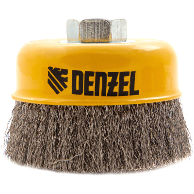 Щетка для УШМ, 100 мм, "Чашка", витая нержавеющая проволока 0.3 мм, М14 Denzel по ценам производителя в Казани с доставкой по всей России