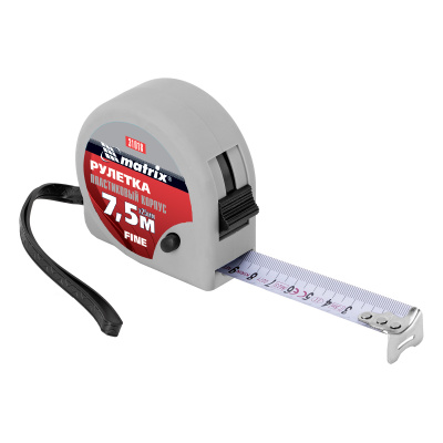 Рулетка Fine,7,5 м х 25 мм,пластиковый корпус Matrix по ценам производителя в Казани с доставкой по всей России