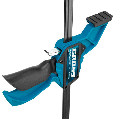 Струбцина реечная, быстрозажимная, пистолетного типа, пошаговый механизм, пластиковый корпус, 900 мм Gross купить в Москве с доставкой по всей России | ProtosMarket.ru