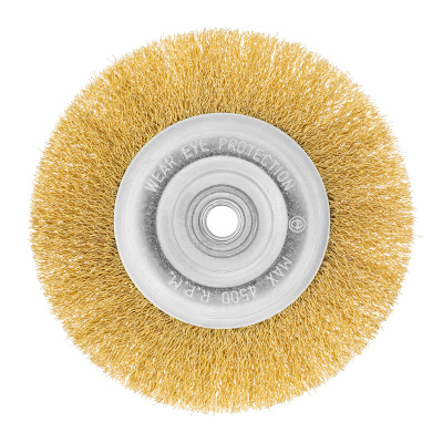 Щетка для УШМ, 150 мм, М14, плоская, латунированная витая проволока Matrix по ценам производителя в Казани с доставкой по всей России