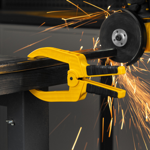 Струбцина клещеобразная, удлиненная 75 х 110 мм двухкомпонентные рукоятки Denzel по ценам производителя в Казани с доставкой по всей России