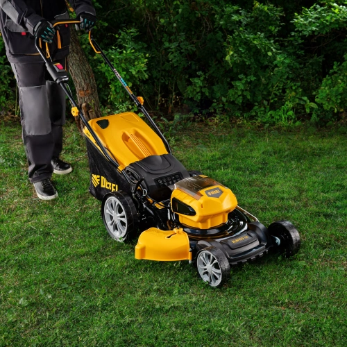 Газонокосилка аккумуляторная бесщеточная RLM450-36, Li-ion, 36 В, 4 Ач, 450 мм, травосборник 40 л Denzel купить в Москве с доставкой по всей России | ProtosMarket.ru