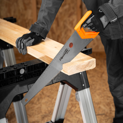 Ножовка по дереву, 500 мм, 7-8 TPI, зуб 2D, каленый зуб, двухкомпонентная рукоятка Sparta по ценам производителя в Казани с доставкой по всей России