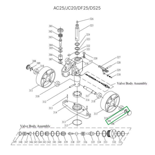 Стопорное кольцо крепления рулевых колес для гидравлических тележек AC25, DF25, JC20, AC30 по ценам производителя в Казани с доставкой по всей России
