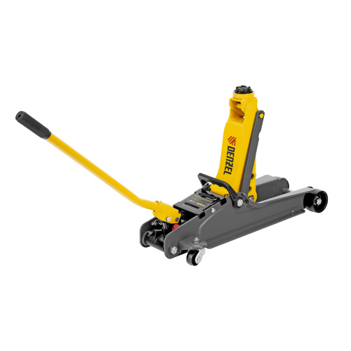 Домкрат гидравлический подкатной с фиксатором, 2,5 т,  85-385 мм, в пласт. кейсе Denzel по ценам производителя в Казани с доставкой по всей России