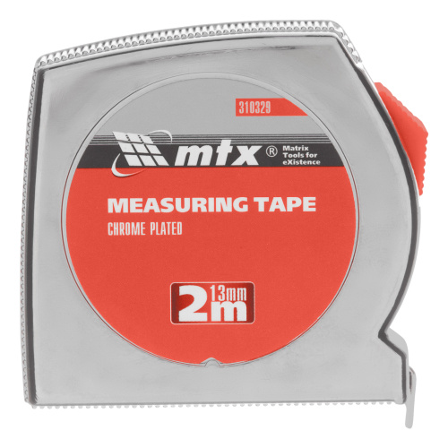 Рулетка Chrom, 2 м x 13 мм, хромированный корпус MTX по ценам производителя в Казани с доставкой по всей России