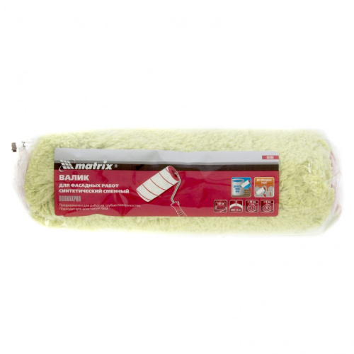 Валик сменный для фасадных работ синтетический, 180 мм, ворс 18 мм, D 36 мм, D ручки 6 мм, полиакрил Matrix купить в Москве с доставкой по всей России | ProtosMarket.ru