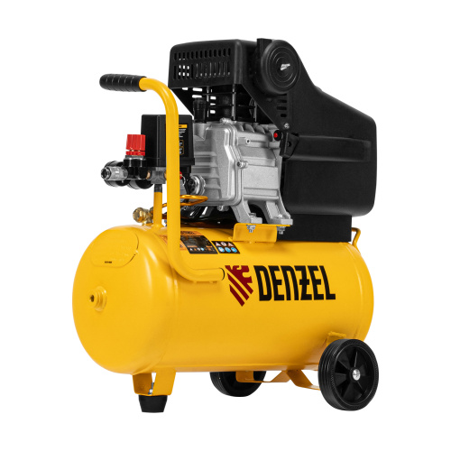 Компрессор воздушный DC1500/24, прямой привод, 1.5 кВт, 24 литра, 220 л/мин Denzel по ценам производителя в Казани с доставкой по всей России