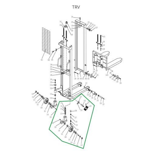 Колесная опора поворотная с тормозом в сборе для TRV купить в Москве с доставкой по всей России | ProtosMarket.ru