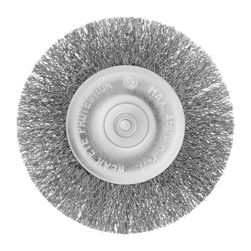 Щетка для дрели 100 мм, плоская со шпилькой, витая проволока Сибртех по ценам производителя в Казани с доставкой по всей России