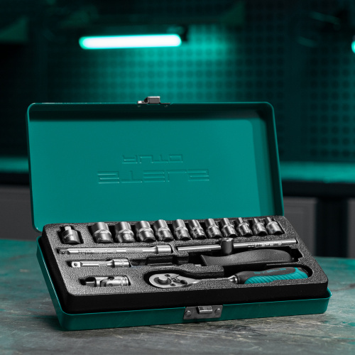 Набор торцевых головок с трещоткой, 1/4", 18 предметов Stels купить в Москве с доставкой по всей России | ProtosMarket.ru