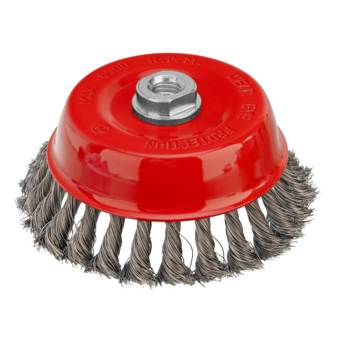 Щетка для УШМ, 125 мм, М14, "чашка", крученая проволока 0.35 мм Matrix по ценам производителя в Казани с доставкой по всей России