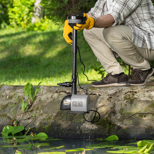 Насос фонтанный FNP110-34, 112 Вт, подъем 3,4 м, 3400 л/ч, колокольчик/каскад/гейзер Denzel купить в Москве с доставкой по всей России | ProtosMarket.ru