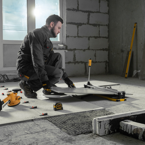 Плиткорез 600х14мм, цельнометал. напр., каретка на подш., стальная станина, рукоятка-пенал Denzel по ценам производителя в Казани с доставкой по всей России