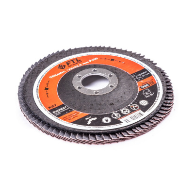 Круг лепестковый с керамическим абразивом для шлифования по нержавеющей стали FTL Everest 27 125 х 22,2 мм P100 по ценам производителя в Казани с доставкой по всей России