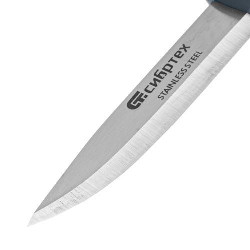 Нож универсальный с чехлом, обрезиненная рукоятка, 220 мм, лезвие 100 мм Сибртех купить в Москве с доставкой по всей России | ProtosMarket.ru