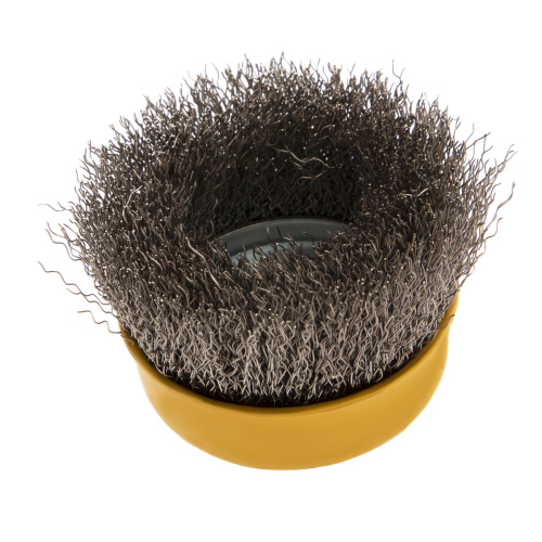 Щетка для УШМ, 75 мм, "Чашка", витая нержавеющая проволока 0.3 мм, М14 Denzel по ценам производителя в Казани с доставкой по всей России