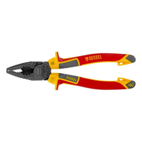 Плоскогубцы комбинированные, диэлектрические трехкомпонентные рукоятки до 1000 В, 180 мм Denzel купить в Москве с доставкой по всей России | ProtosMarket.ru