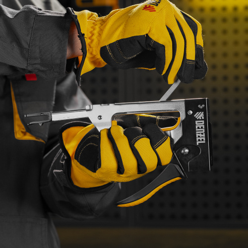 Степлер металлический, скобы в комплекте, 2К рукоятка, тип 53, 6-10 мм Denzel купить в Москве с доставкой по всей России | ProtosMarket.ru