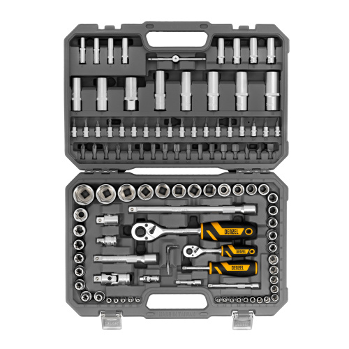 Набор инструментов, 1/2", 1/4", CrV, S2, пластиковый кейс, 109 предметов Denzel купить в Москве с доставкой по всей России | ProtosMarket.ru