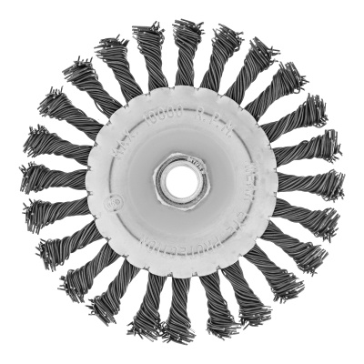 Щетка для УШМ 125 мм, М14, плоская, крученая проволока 0.8 мм Matrix по ценам производителя в Казани с доставкой по всей России