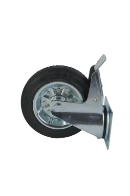Колесо поворотное усиленное резина SRCB 80 200 мм с тормозом купить в Москве с доставкой по всей России | ProtosMarket.ru
