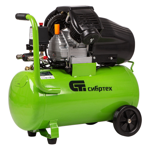 Компрессор воздушный КК-2200/50, 2.2 кВт, 350 л/мин, 50 л, прямой привод, масляный Сибртех по ценам производителя в Казани с доставкой по всей России