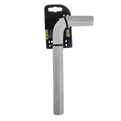 Ключ имбусовый  HEX, 24 мм, 45x, закаленный, никель Сибртех купить в Москве с доставкой по всей России | ProtosMarket.ru