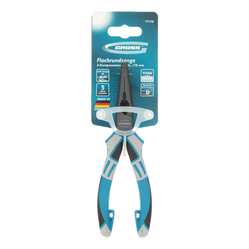 Длинногубцы прямые 170 мм, трехкомпонентные рукоятки Gross купить в Москве с доставкой по всей России | ProtosMarket.ru