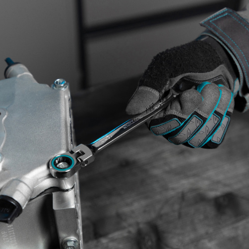 Набор ключей комбинированных с трещоткой, 8-19 мм, 7 шт, шарнирные, CrV Gross купить в Москве с доставкой по всей России | ProtosMarket.ru