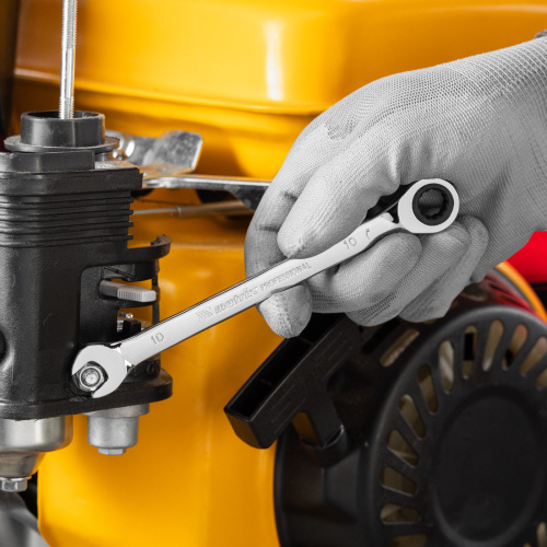 Ключ комбинированный трещоточный, 10 мм, CrV, зеркальный хром Matrix Professional купить в Москве с доставкой по всей России | ProtosMarket.ru