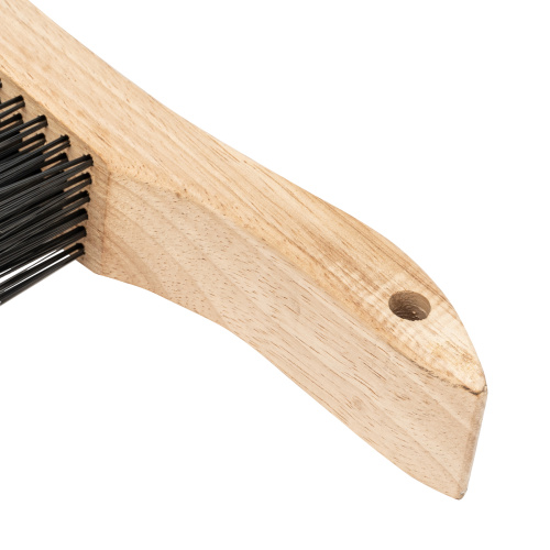 Щетка зачистная шестирядная, закаленная прямая проволока с деревянной ручкой Сибртех купить в Москве с доставкой по всей России | ProtosMarket.ru