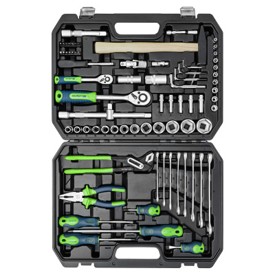 Набор инструментов, 1/2", 1/4", пластиковый кейс 76 предметов Сибртех купить в Москве с доставкой по всей России | ProtosMarket.ru